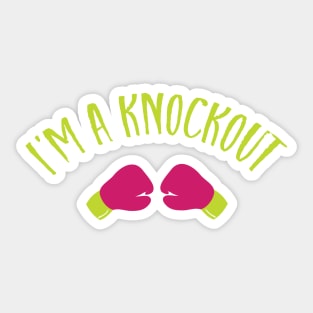 Funny Boxer I'm a Knockout Sticker